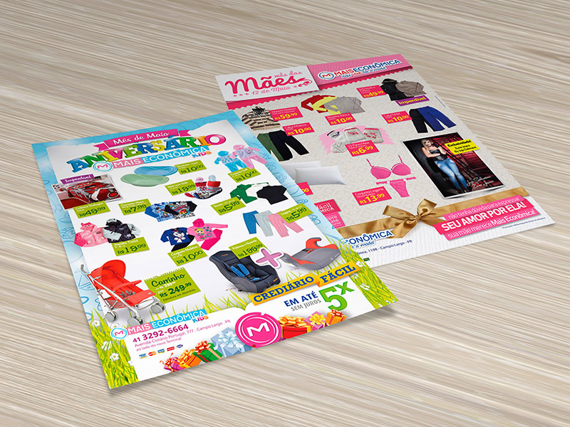 Folder . Mais Econômica Kids Aniversário